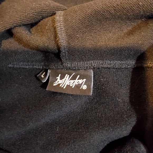 BatNorton Men Assymetric Hoodie Void Black Jacket Snap Button Punk Morph Sz L - Picture 10 of 12